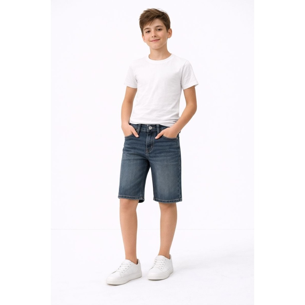 NWT Levi Strauss 510 Skinny Short Kids Size 12 Blue Denim Adjustable Waistband